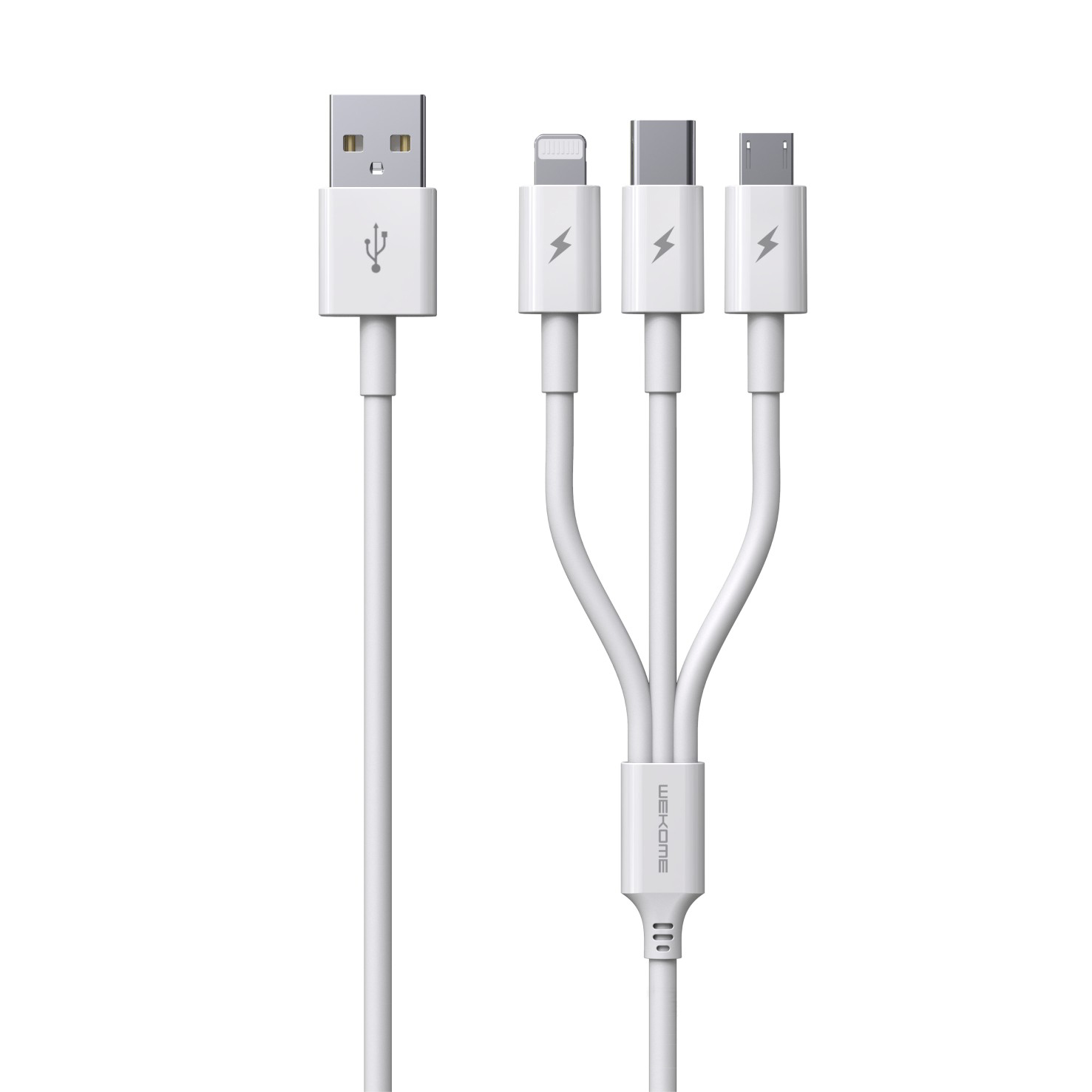 WEKOME WDC-111 iDeal Series 5A Max 3 in 1 TPE Charging Cable