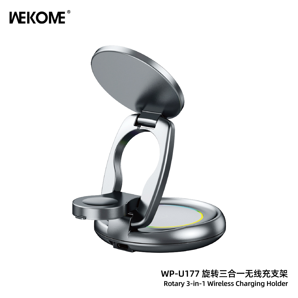 WEKOME WP-U177   Rotary 3-in-1 Wireless Charging Holder