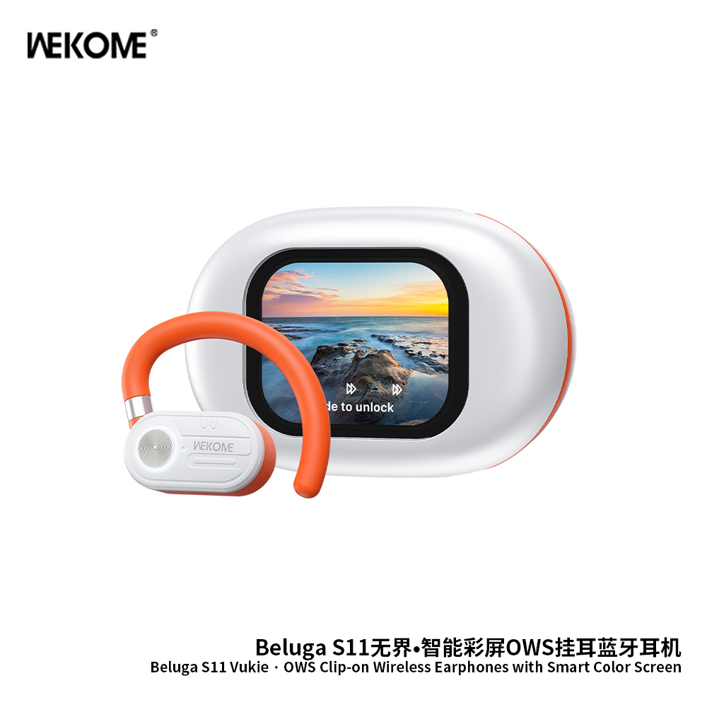 WEKOME Beluga S11 Wireless Earphones with smart color screen