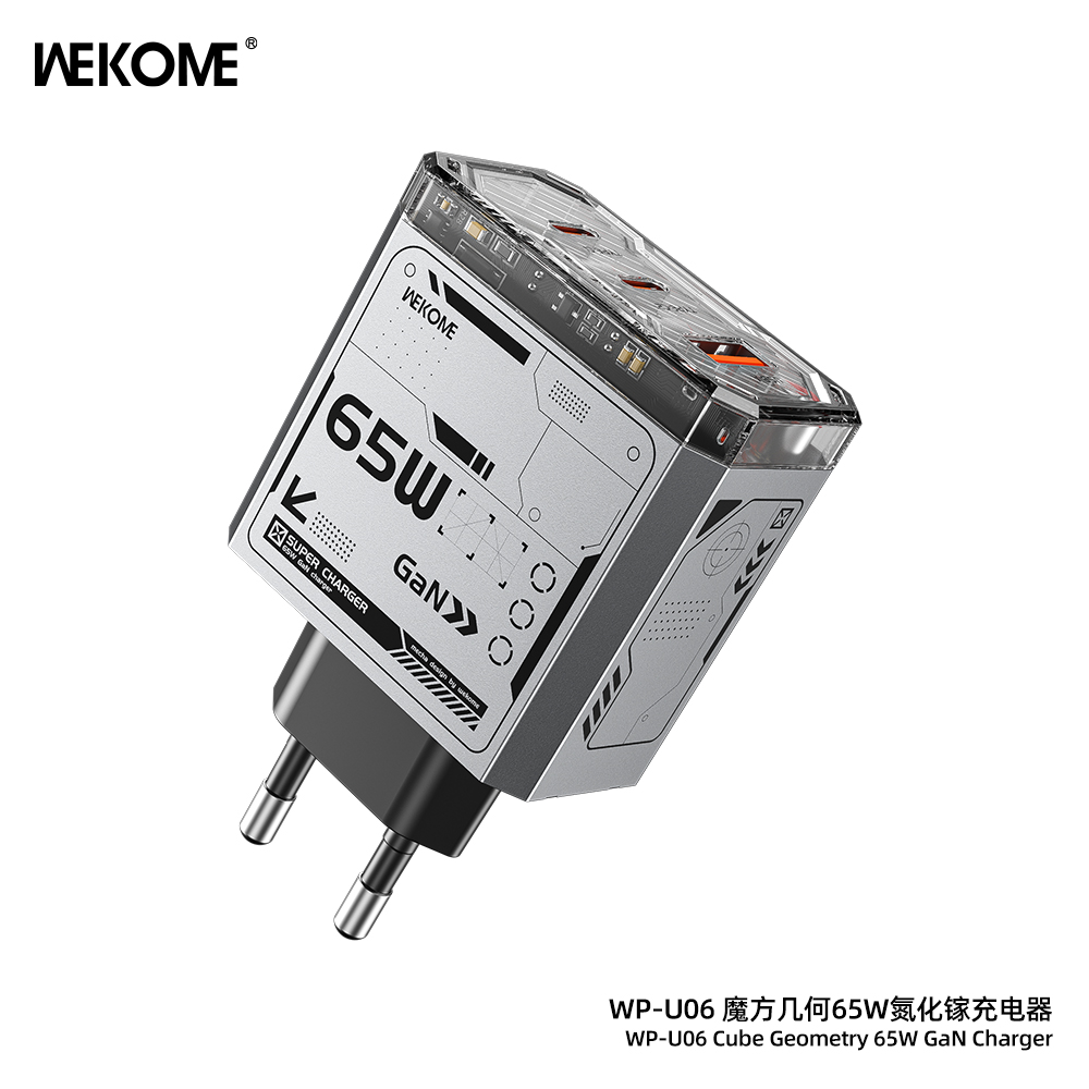 WEKOME WP-U06 Cube Geometry 65W GaN Charger(EU)