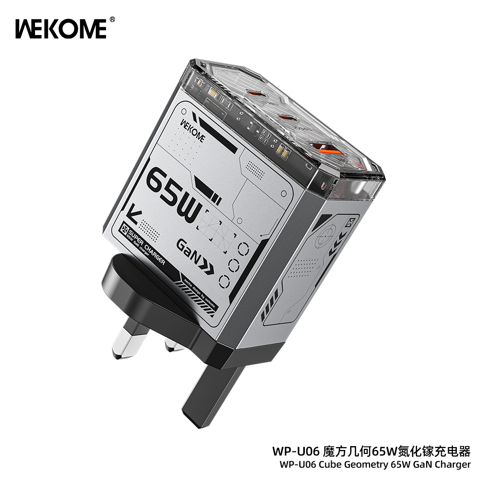 WEKOME WP-U06 Cube Geometry 65W GaN Charger(UK)